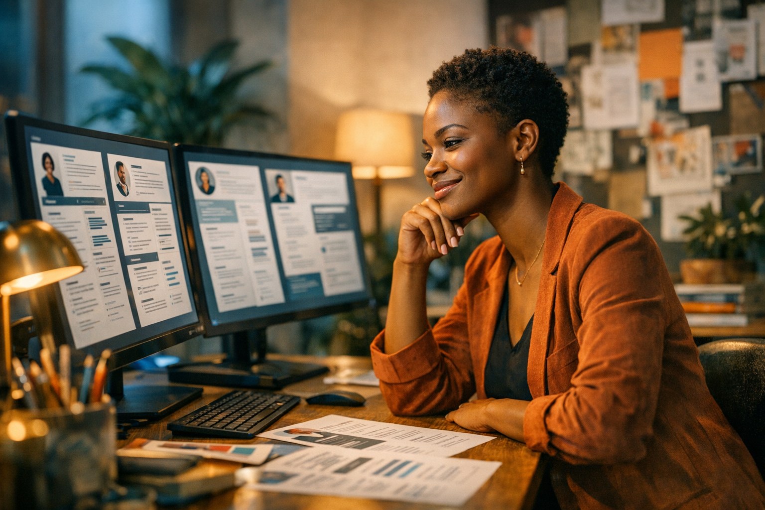 Interface du générateur de CV en ligne FlowCV affichant un modèle de CV professionnel prêt à exporter en PDF